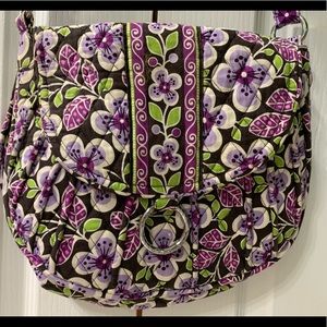Vera Bradley Plum Petals Saddle Up bag